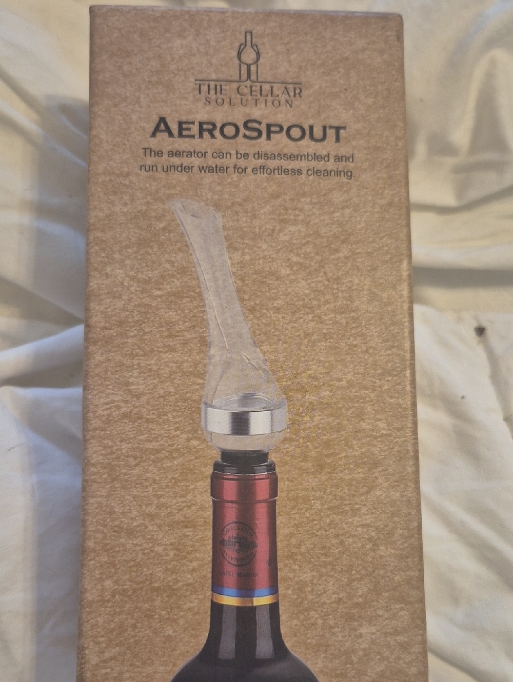 The Cellar Solution AeroSpout Wine Aerator - Red Accent